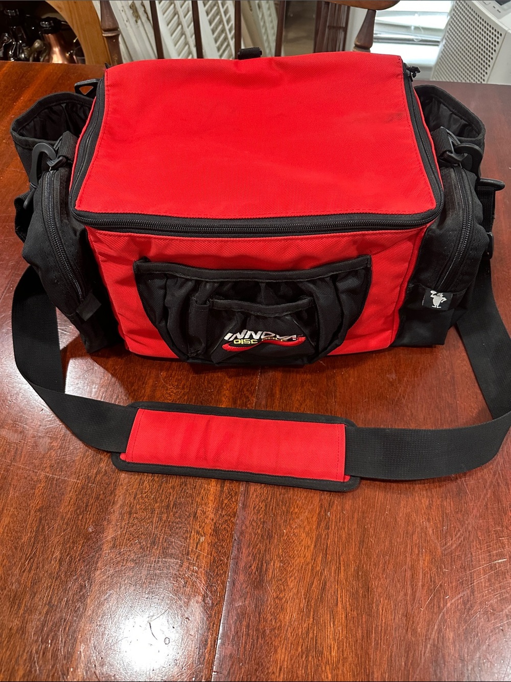 Innova Competition Red and Black Disc Golf Bag with Shoulder Strap